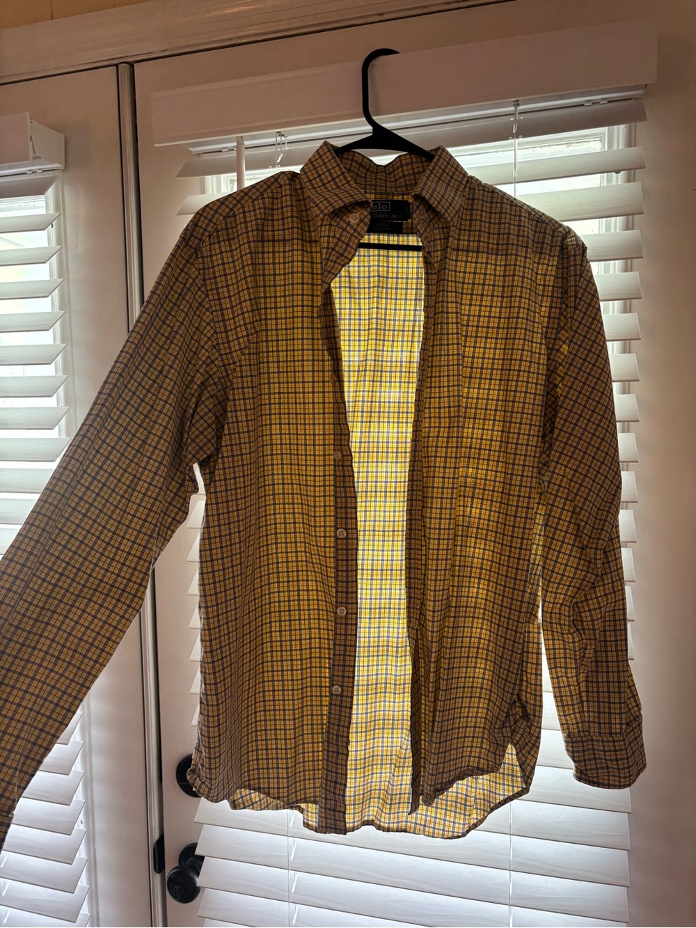 Polo by Ralph Lauren Yellow Plaid Button-Down Shirt (Large)